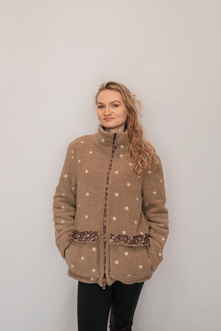 Gėlėtas teddy paltukas