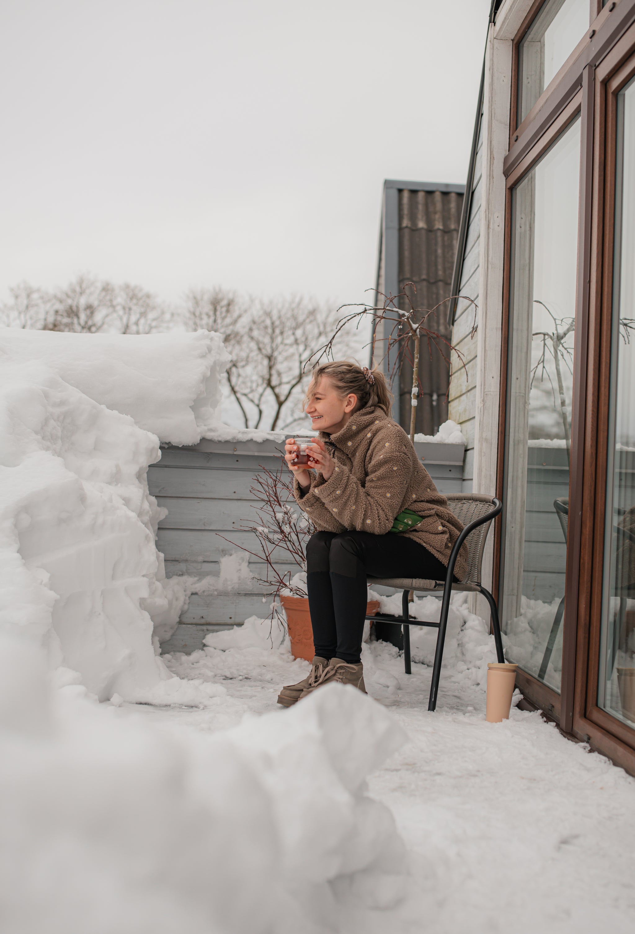 Gėlėtas teddy paltukas
