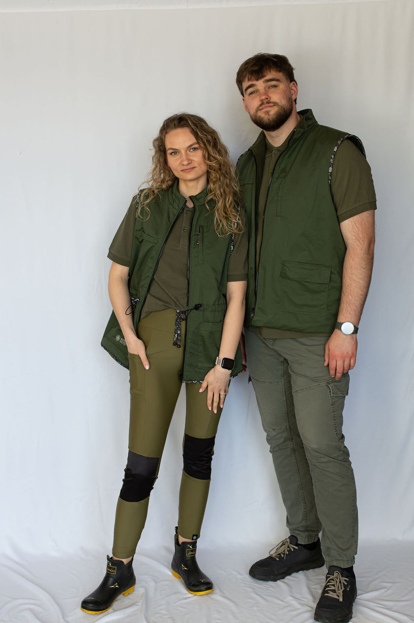 Dvipusė sodo liemenė su kišenėmis