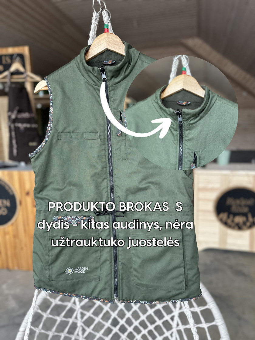 Dvipusė sodo liemenė S dydis - SU BROKU