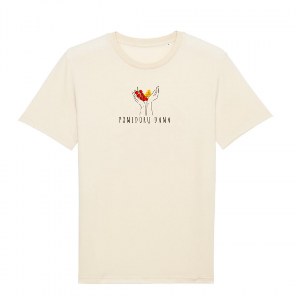 Organinės medvilnės marškinėliai "Pomidorų dama"