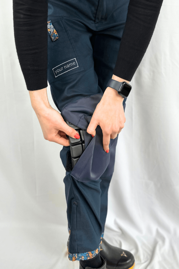 Women work pants with padded knee