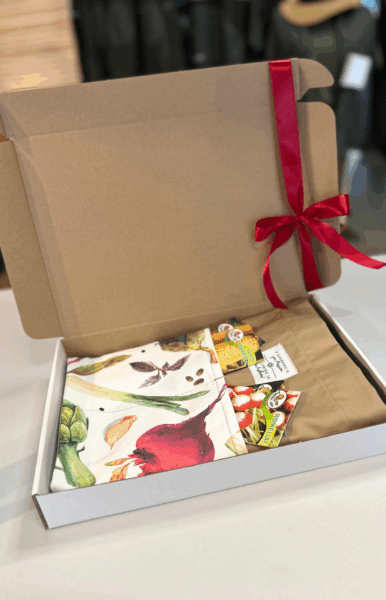 Rinkinys "Daržovių mylėtojai" (prijuostė su sėklomis)