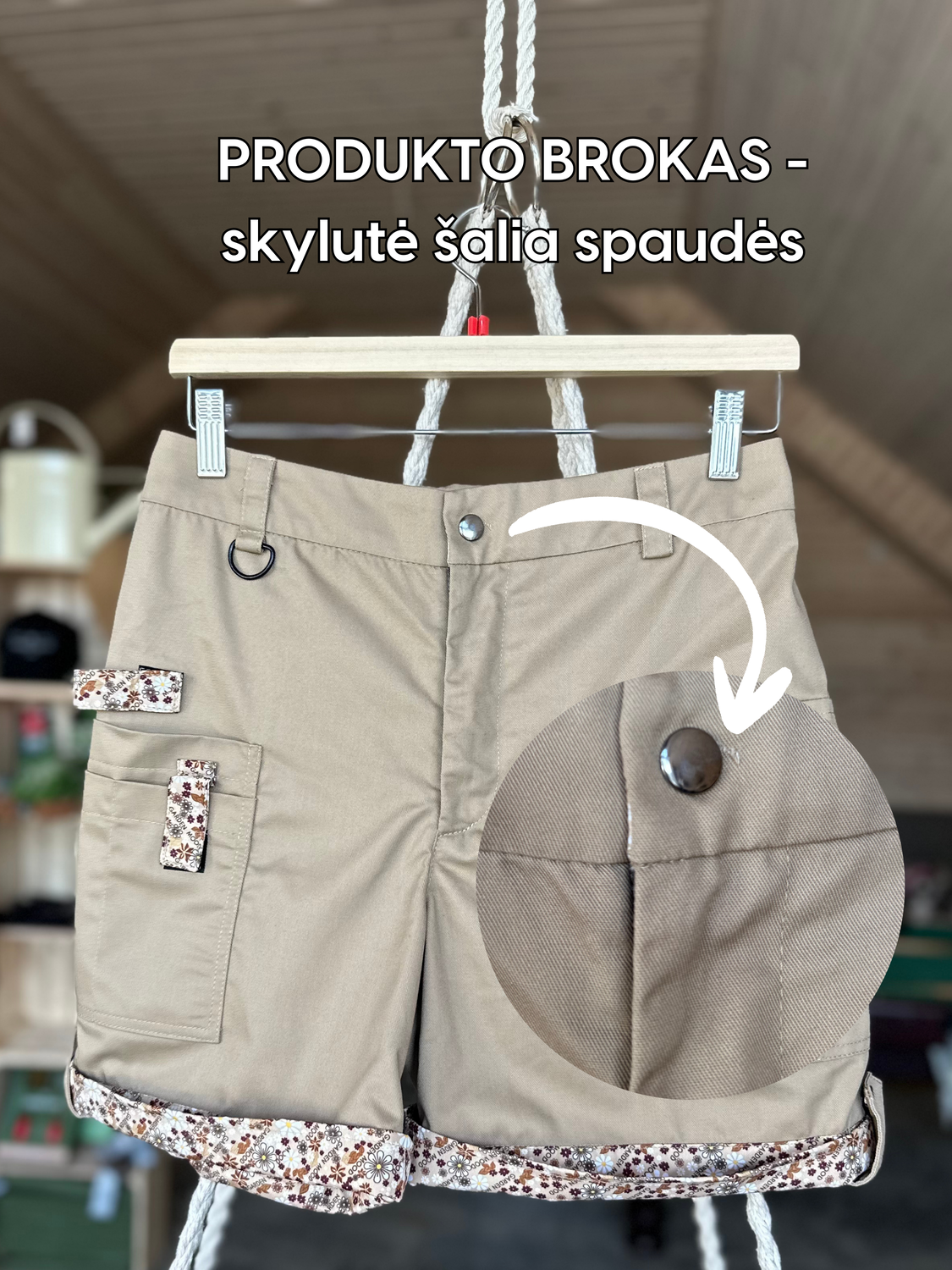 sodo šortai su broku (M dydis)