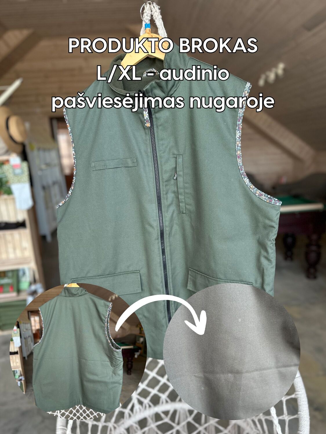 vyriška sodo liemenė L/XL su broku