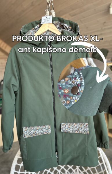 sodo striukė su broku