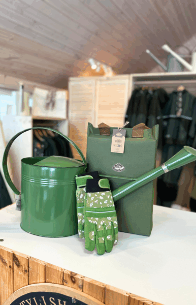 Rinkinys "Daržininkė" (laistytuvas, pirštinės, paminkštinimas)